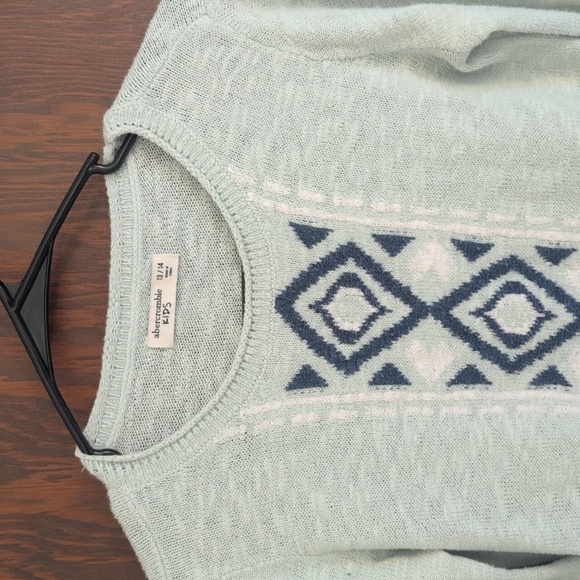 Abercrombie Kids Turquoise Lightweight Knit Sweater Size 13/14 - Picture 3 of 5